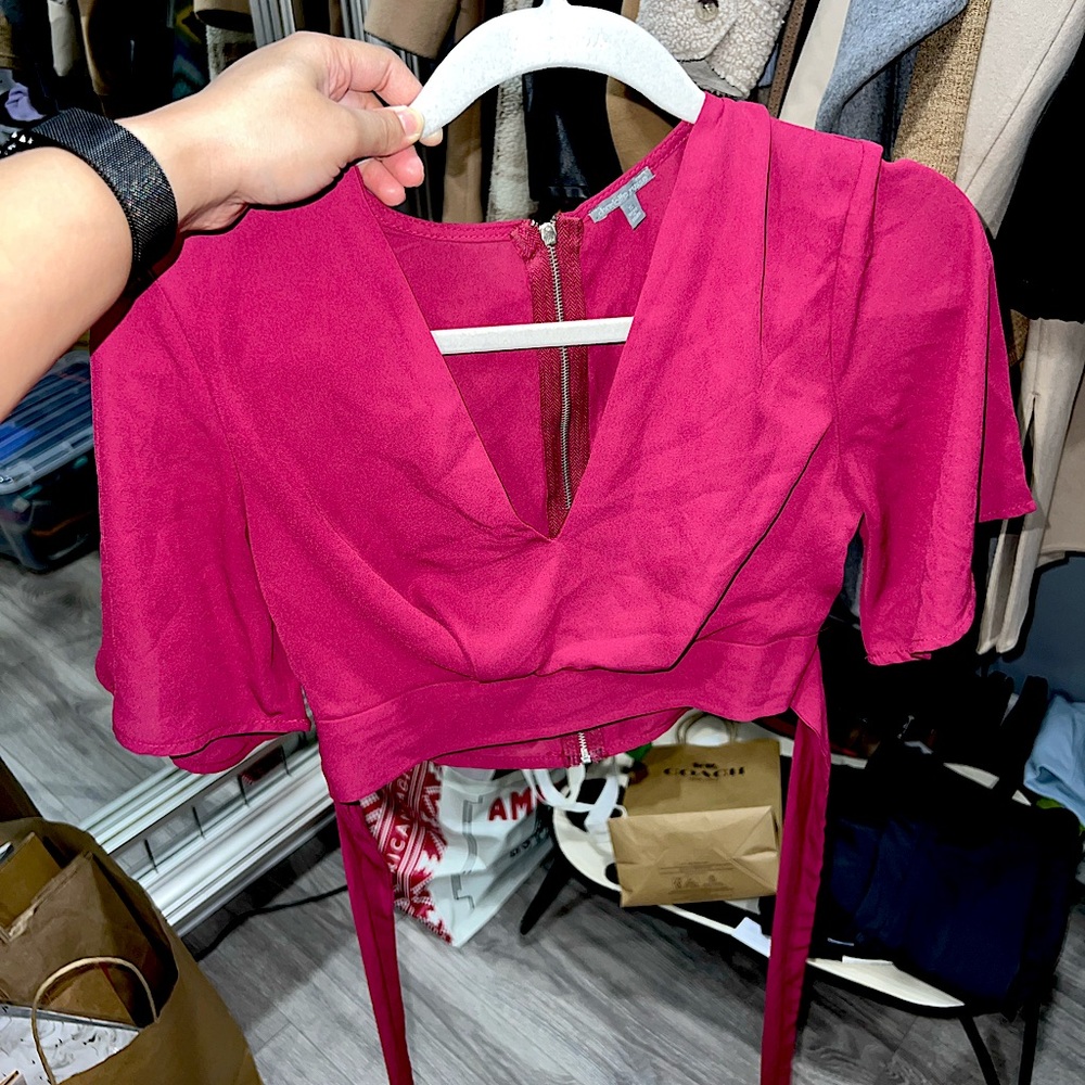 Woman’s Charlotte Russe Crop Blouse Top